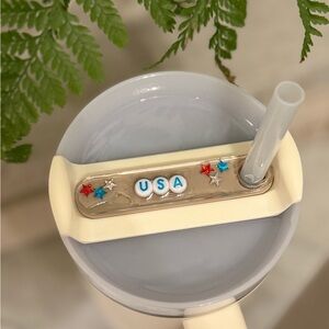 Customized Stanley name tag USA Themed